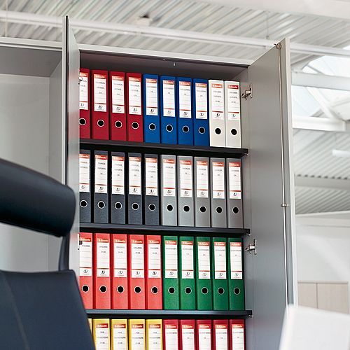 Esselte Lever Arch File - A4 Grey Plastic, 5cm Spine, Holds 350 Sheets, FSC Certified - View #10