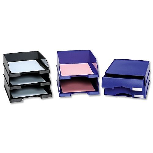 Leitz Plus Jumbo Letter Tray Wheelbarrow - Set Of 4 Height 103 Mm Black - View #11
