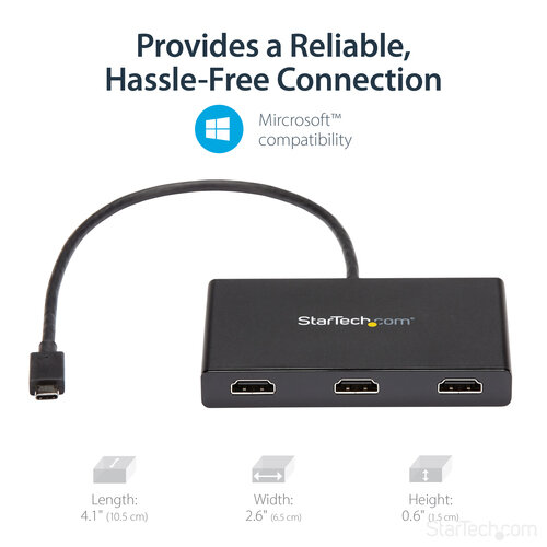 USB-C to 3x HDMI Video Splitter 