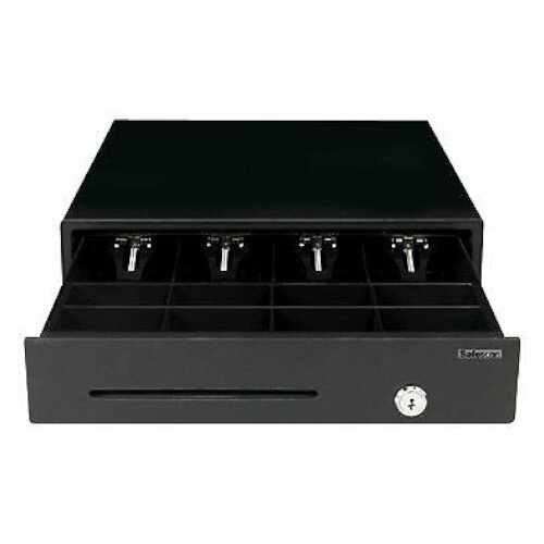 Safescan LD-4141 Light Duty Cash Drawer - 2 Keys, 3 Position Lock, 8 Coin and 4 Note Compartments - 132-0423 at Hunt Office Ireland