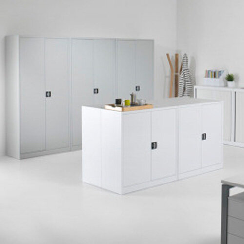 Steel Double Door Cupboard 1790 mm H x 920 mm W x 420 mm D in Grey Additional Image 4