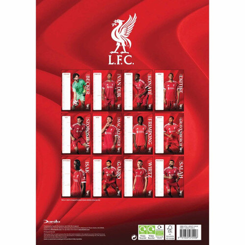 Liverpool FC 2026 A3 Calendar