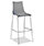 Zebra Antishock Barstool With H800mm Chrome Base Translucent Smoked Grey