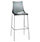 Zebra Antishock Bar Stool With Chrome Base Translucent Smoked Grey