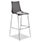 Zebra Antishock Bar Stool With H800mm Chrome Base Translucent Smoked Grey