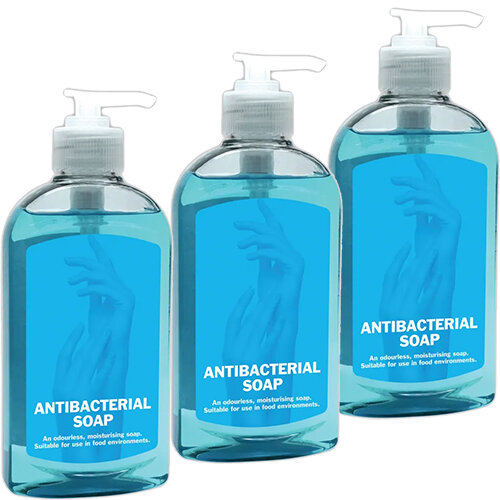 2Work Antibacterial Pump Liquid Hand Soaps 300ml (Pack of 6) 2W30037