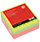 Sticky Notes Cube Pad of 320 Sheets 76x76mm Neon Rainbow 5 Star