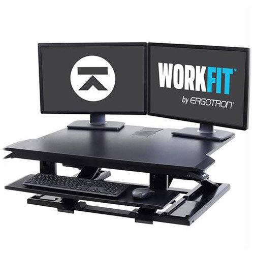 Ergotron WorkFitTX Standing Desk Converter Height Adjustable Black