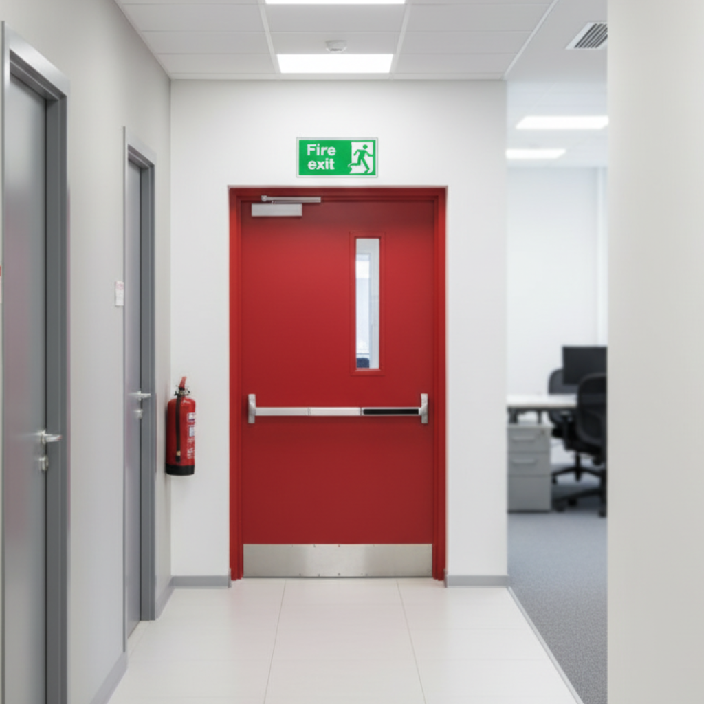 Fire Exit Sign - Fire Exit Safety Sign for workplaces, warehouses & schools.