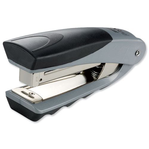 Rexel Centor Half Strip Stapler - Vertical, 65mm Throat Capacity, 20 Sheets, Silver/Black Additional Image 2