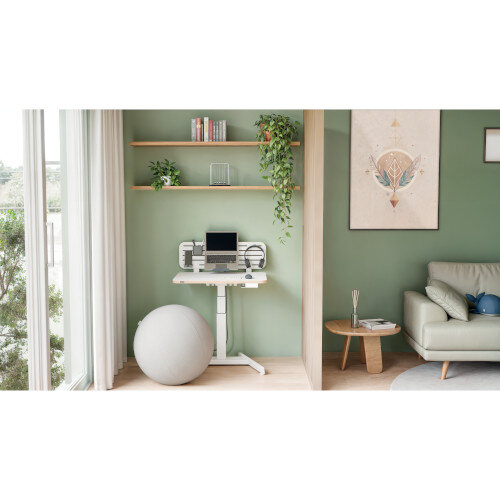 Apartment Home Office - Leitz Ergo Small Electric Sit Stand Desk with Stand-Up Reminder
