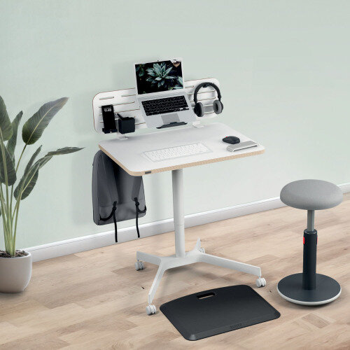 Including Accessories - Leitz Ergo Small Manual Height Adjustable Sit Stand Desk