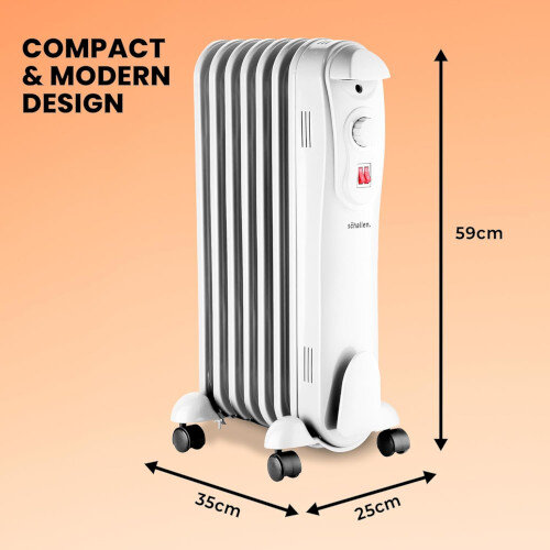 2KW Slim 9fin Portable Oil Radiator Additional Image 3