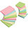 Sticky Notes Pastel Pad of 100 Sheets 76x76mm Assorted Pack 12 5 Star