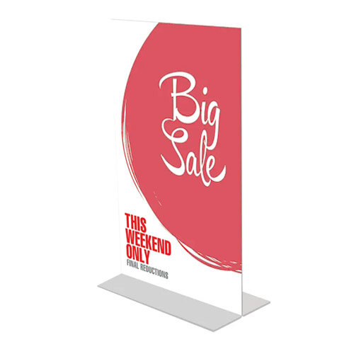 5 Star Office Sign Holder Portrait Stand Up A4 Clear