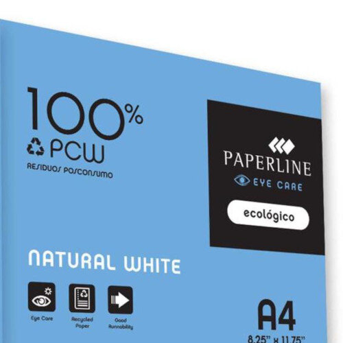 Paperline EyeCare A4 80gsm 100% Recycled White Paper Ream 500 Sheets