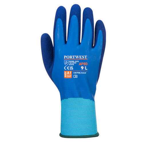 Portwest AP80 Liquid Pro Glove - Blue, XL, Chemical Resistant Additional Image 2