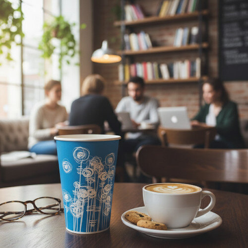  Aqua Swirl 7oz Paper Water Cup Pack of 100