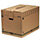 Fellowes Bankers Packing Cardboard Boxes XL Brown/Green WxDxH 457x609x457mm (5 Pack) Ref 6205401 Additional Image 1
