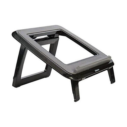 Fellowes I-Spire Series Laptop Stand - Max. Screen Size 17-inch, 7 Steps Adjustment, Quick Lift, Foldout Front Legs, Stylish Design - Colour: Black 8212001 at Hunt Office Ireland