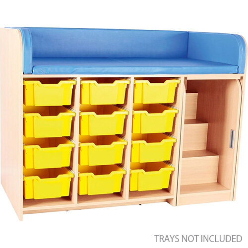 Large Changing Table With RightSide Pull Out Stairs Birch 150 x 75 x