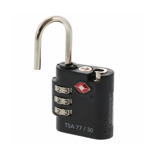 Burg Wachter TSA 77 30 SB 30mm Aluminium with Steel Shackle 3 Dials TSA Approved