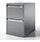 2 Drawer Steel Filing Cabinet Flush Front Silver Bisley BS2E Additional Image 2