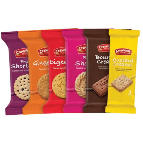 Crawfords Individually Packaged Assorted Mini Biscuits Pack of 100