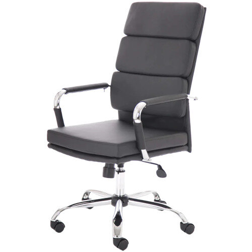 Advocate Executive Office Chair Black Bonded Leather With Arms Additional Image 2