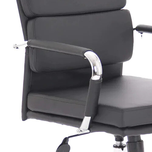 Advocate Executive Office Chair Black Bonded Leather With Arms Additional Image 3