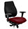 Chiro Plus 24 Hour Posture Office Chair - High Back Multi-Functional Arms - Lumbar Support - Seat Slide - Black Back - Chilli Red Seat - Weight Tolerance 150kg Additional Image 3