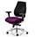 Chiro Plus 24 Hour Posture Office Chair - High Back Multi-Functional Arms - Lumbar Support - Seat Slide - Black Back - Purple Seat - Weight Tolerance 150kg Additional Image 2