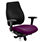 Chiro Plus 24 Hour Posture Office Chair - High Back Multi-Functional Arms - Lumbar Support - Seat Slide - Black Back - Purple Seat - Weight Tolerance 150kg Additional Image 3