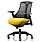 Flex Task Operator Office Chair Black Frame Black Back Sunset Yellow Seat Additional Image 2