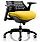 Flex Task Operator Office Chair Black Frame Black Back Sunset Yellow Seat Additional Image 4