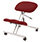 Ergonomic Posture Kneeling Chair Stool Silver Frame Chilli Red