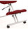 Ergonomic Posture Kneeling Chair Stool Silver Frame Chilli Red