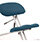 Ergonomic Posture Kneeling Chair Stool On Castors Seat Height Adjustment Silver Frame & Maringa Teal Fabric Seat Additional Image 10