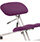 Ergonomic Posture Kneeling Chair Stool On Castors Seat Height Adjustment Silver Frame & Tansy Purple Fabric Seat Additional Image 9