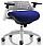 Flex Task Operator Office Chair White Frame White Back Serene Blue Seat Additional Image 2
