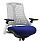 Flex Task Operator Office Chair White Frame White Back Serene Blue Seat Additional Image 3