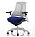 Flex Task Operator Office Chair White Frame White Back Serene Blue Seat Additional Image 4