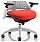 Flex Task Operator Office Chair White Frame White Back Pimento Rustic Orange Seat Additional Image 2