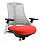 Flex Task Operator Office Chair White Frame White Back Pimento Rustic Orange Seat Additional Image 3