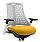 Flex Task Operator Office Chair White Frame White Back Sunset Yellow Seat Additional Image 2