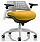 Flex Task Operator Office Chair White Frame White Back Sunset Yellow Seat Additional Image 3