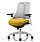 Flex Task Operator Office Chair White Frame White Back Sunset Yellow Seat Additional Image 4