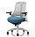 Flex Task Operator Office Chair White Frame White Back Kingfisher Green Seat Additional Image 4