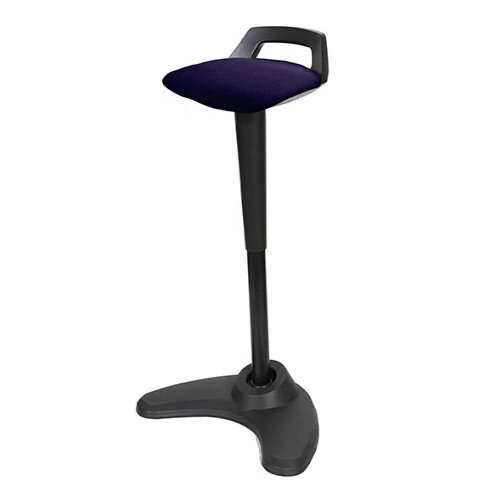 Spry Sit-Stand Stool Black Frame Fabric Seat Purple Additional Image 1