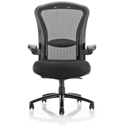 Houston 24 Hour Task Operator Office Chair - Heavy Duty - Adjustable Lumbar Support - Adjustable Arms - Extra Large Seat - Black Mesh Back - Black Seat - Weight Tolerance 205kg Additional Image 2